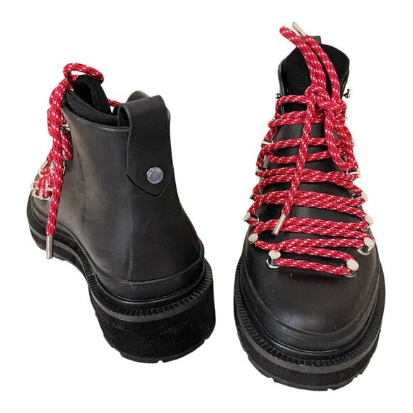 RAG & BONE Compass Rubber Hiking Rain Booties in Black Size 6 - Picture 11 of 16